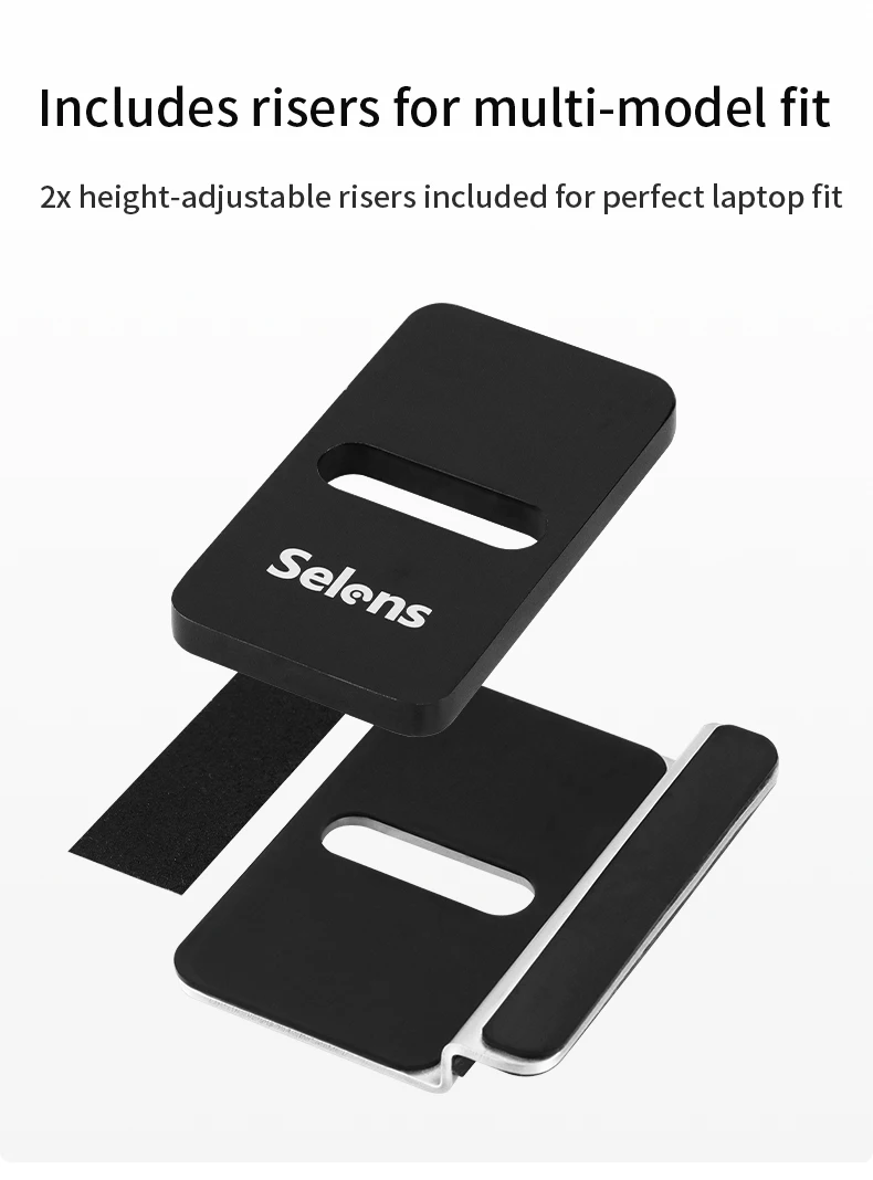 ,17.72x11.22in Universal Aluminum Alloy Laptop Stand Tray with 1/4" Screw Hole,S