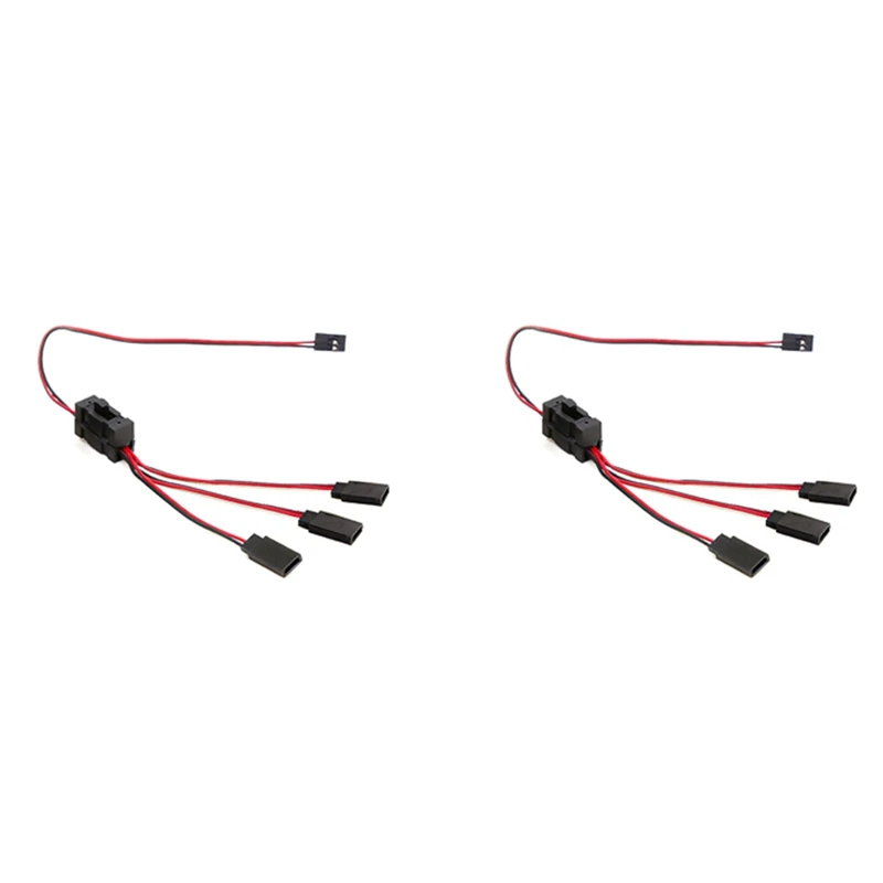 

2PCS RC Servo Extension 1 To 3 Y Wire Cable LED Light Control Power Switch For JR Futaba RC Model