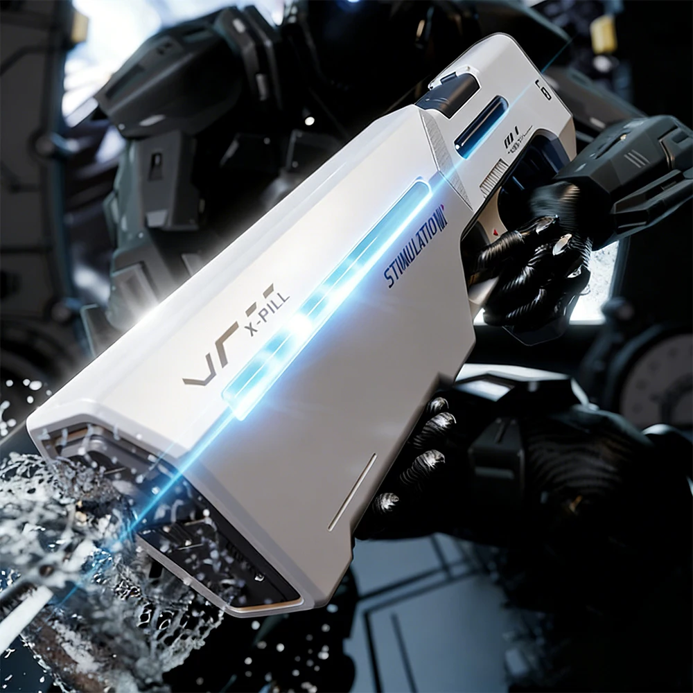 성인용 전동 물총 대용량 자동 물총 LED 조명 장착 장거리 물총 여름 야외 장..