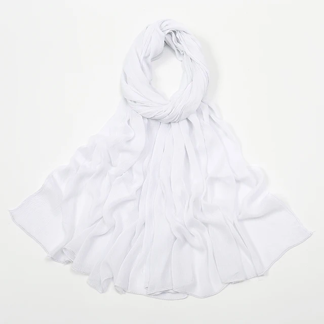 Nouveau Hijab en rayonne froissé pour femmes, écharpe musulmane, châles longs, Turban islamique solide, bandeau Heascarf, bandeau Ramandan