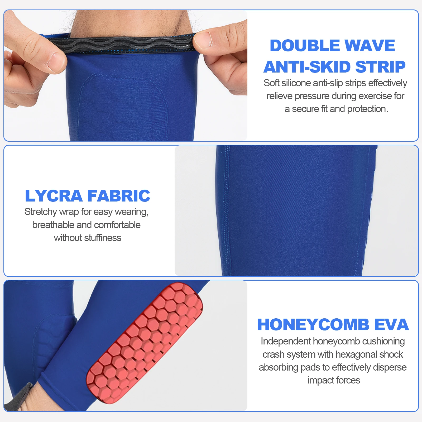 Soccer Shin Pads with Honeycomb Pads Football Shin Breathable Lightweight Calf Protective Gear For Soccer Football