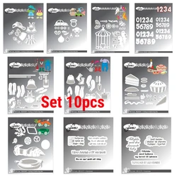 Festive Mailbox Metal Cutting Dies for DIY Holiday Scrapbooking and Decorative Paper Crafting (M9236 - M9245 A Set - 10)