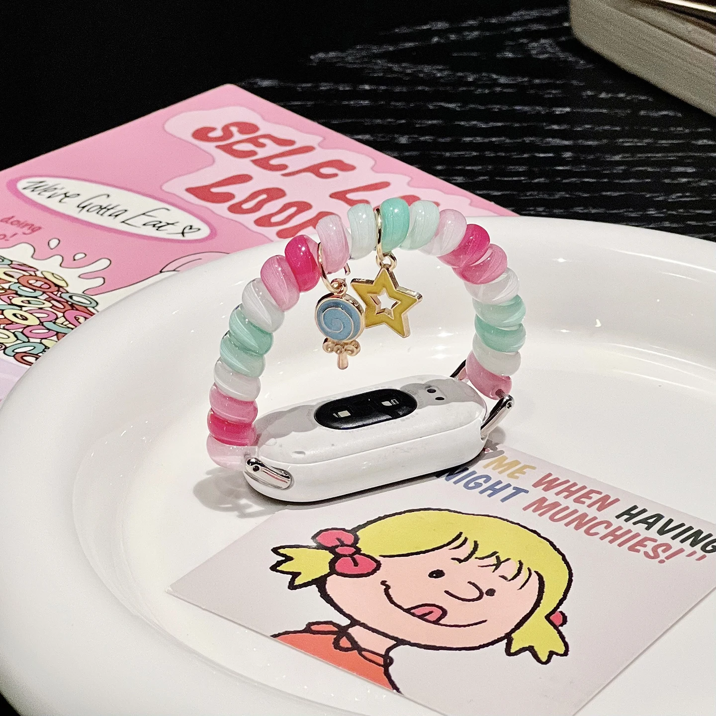 Elastic Stretchable Scrunchie Strap for Xiaomi Smart Band - Gorgeous Bracelet Design