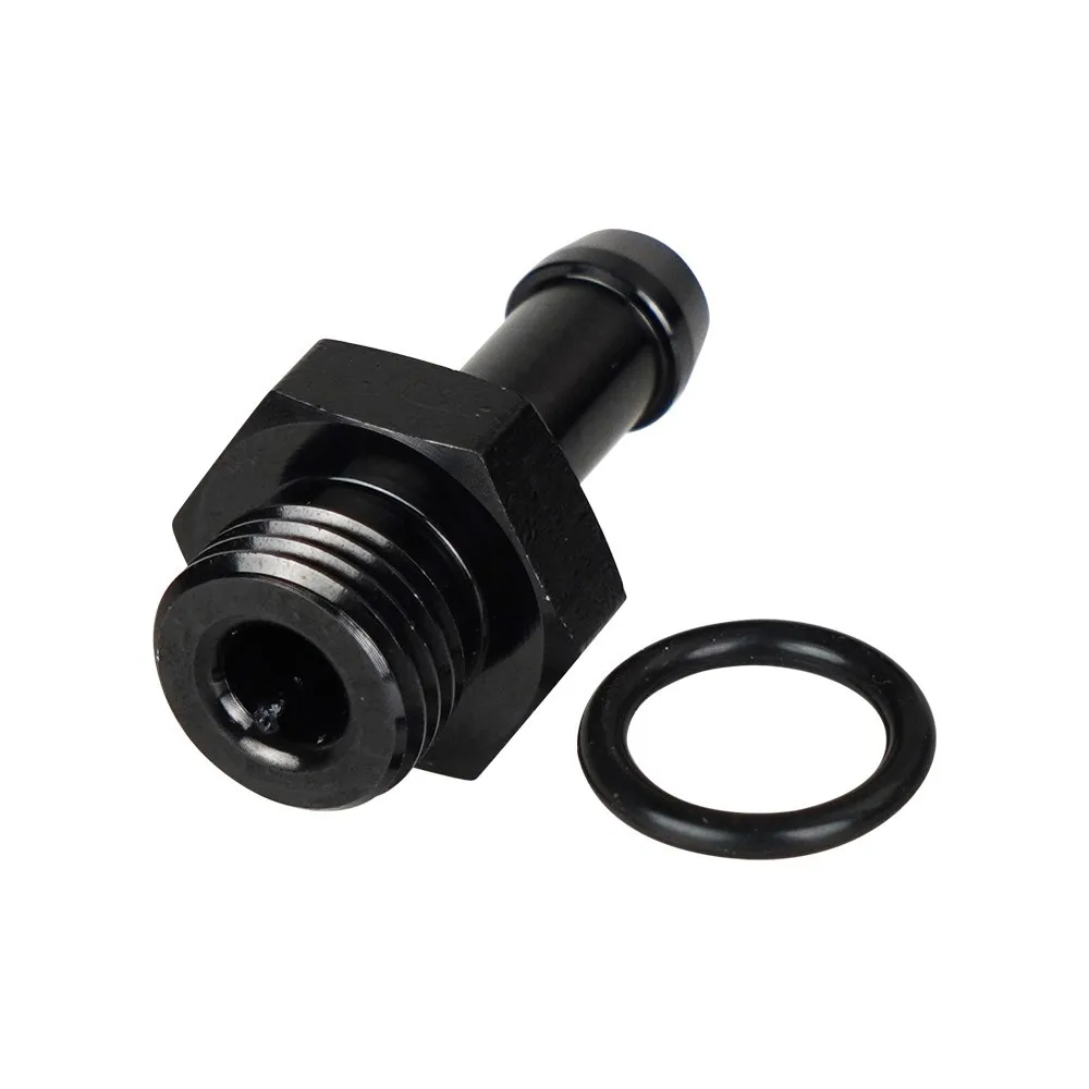 12AN Auf 1/2″ Schlauchstutzen Adapter – 2 Stück, Aluminium Schwarz Eloxiert