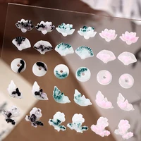 40/50Pcs Ancient Chinese Style Nail Charms Painting Style Vignet Gradient Effect DIY Nail Art Accessories 3D Decoration Manicure 1