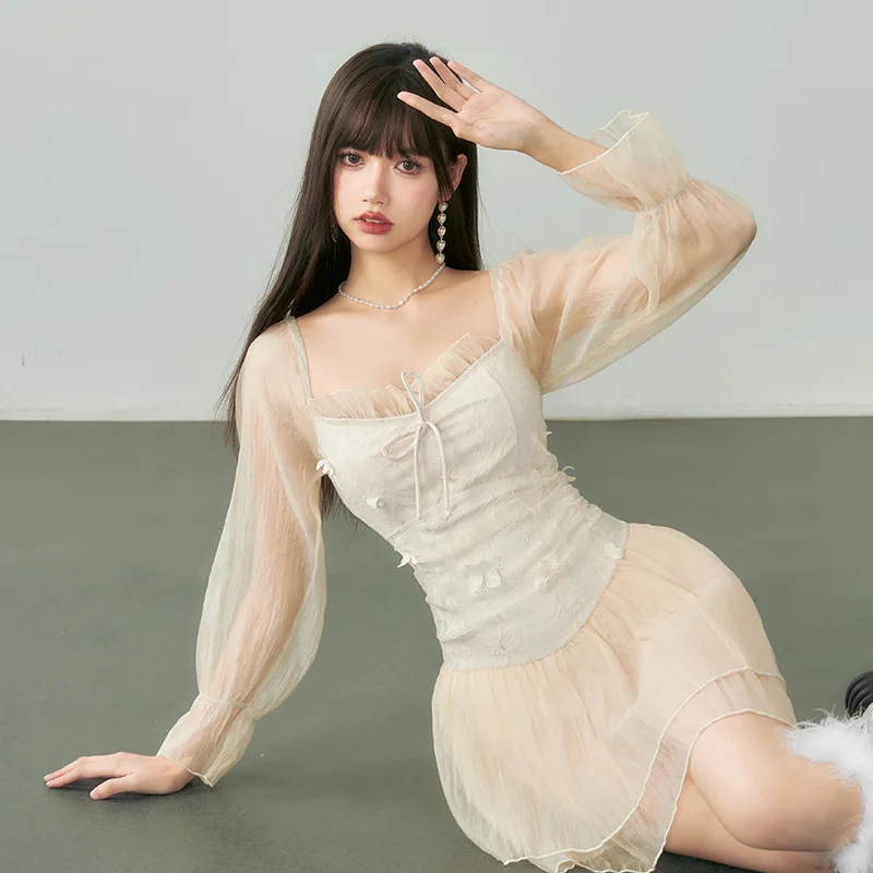 

Лидер продаж, весенний слитный женский спортивный купальник с разрезом, тонкие консервативные шорты с коротким рукавом