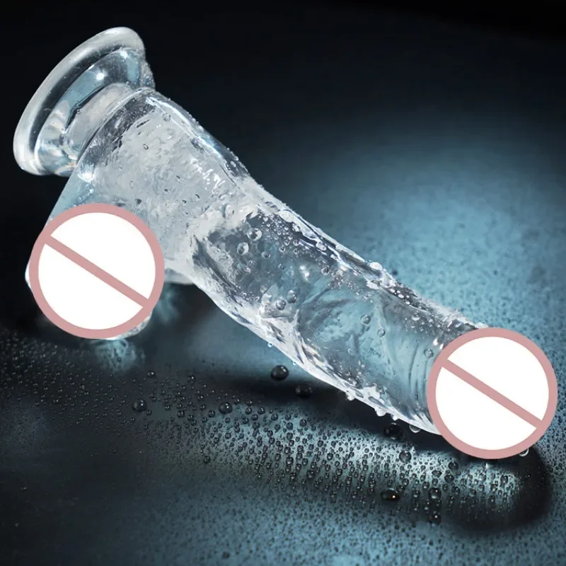 Transparent Soft Jelly Dildo Realistic Sex Toy Penetration Vagina Extensions Big Penis Long Huge Adult Erotica Dick female sex toys