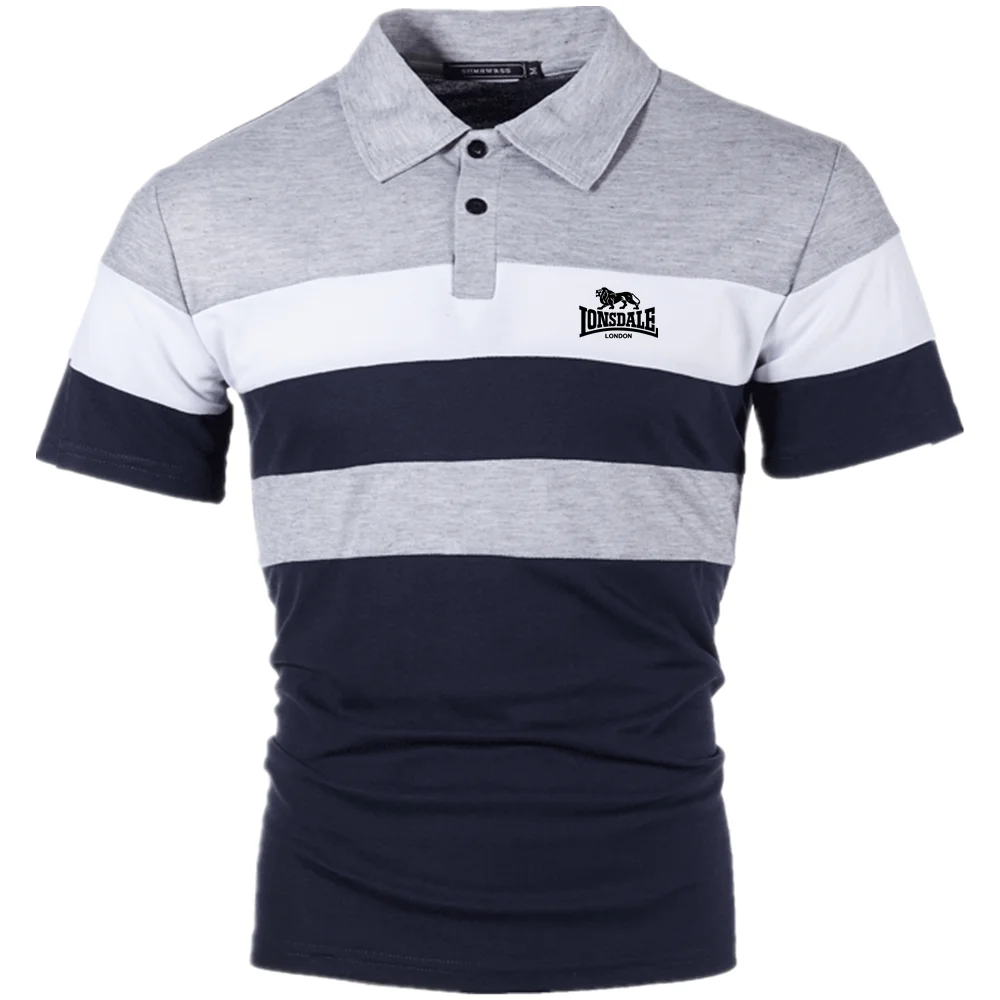 

LONSDALE 2023 Summer Men's Street Polo Shirt Casual Solid Color Slim Men's Polo New Autumn Fashion Sports Men's Clothing