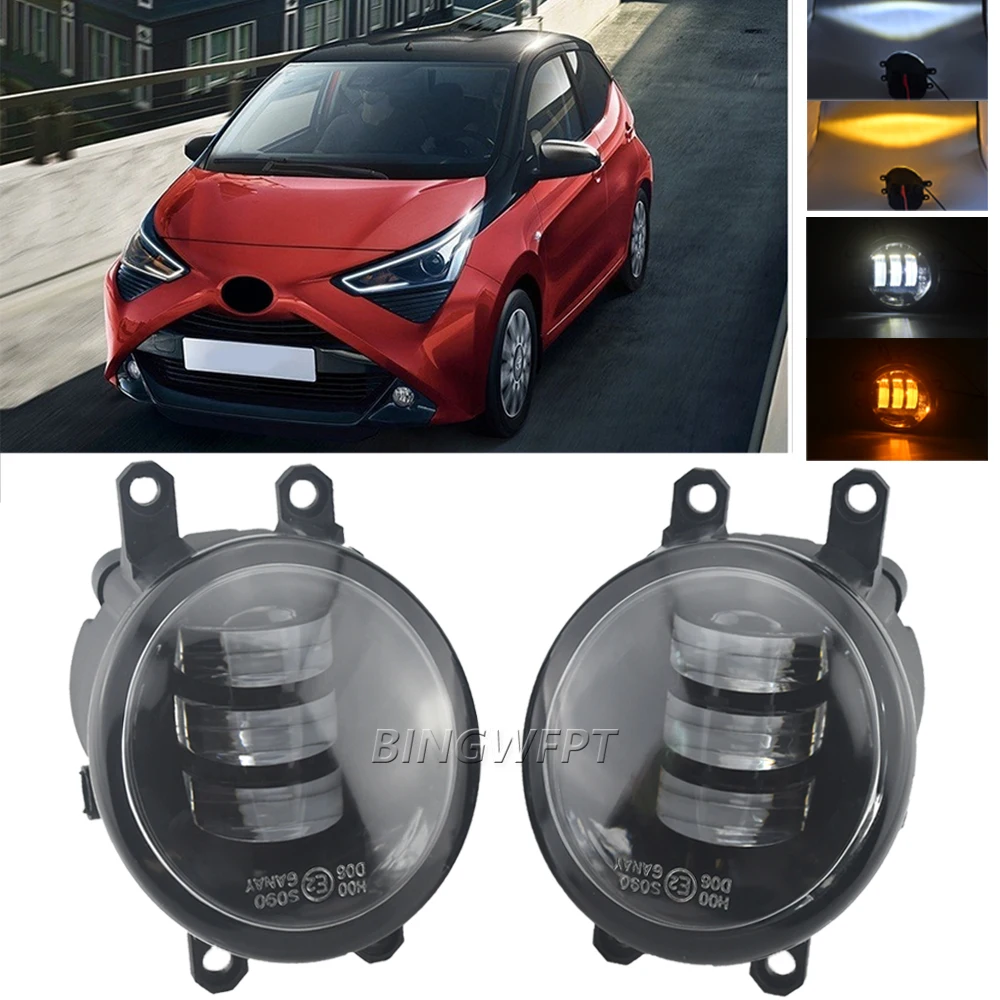 2x For Toyota Aygo (_b4_) 2014 2015 2016 2017 2018 Fog Light Fog Lamp