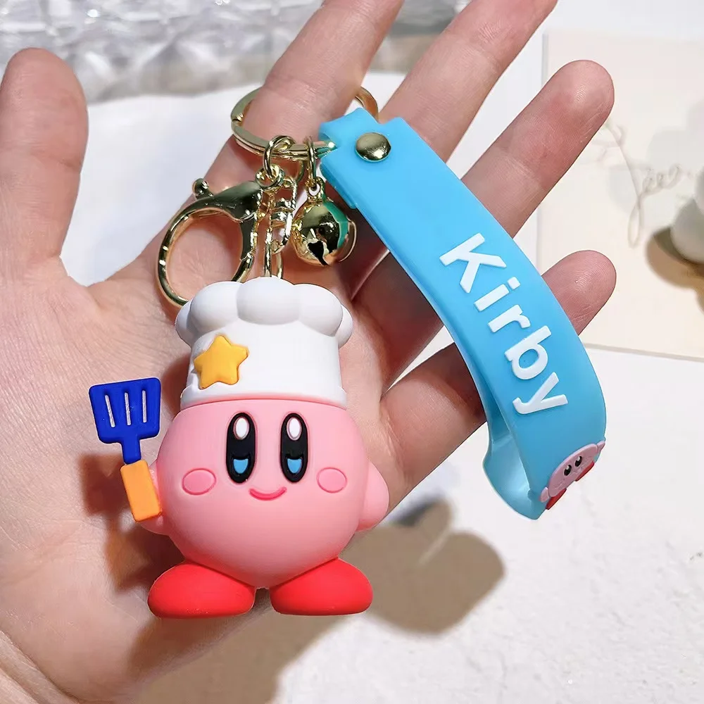 Kirby Cartoon Schlüsselanhänger für Tasche, Auto-Schlüsselanhänger, Geschenk, Dekoration, Zubehör, Anime-Ware, Actionfigur – Detail 6