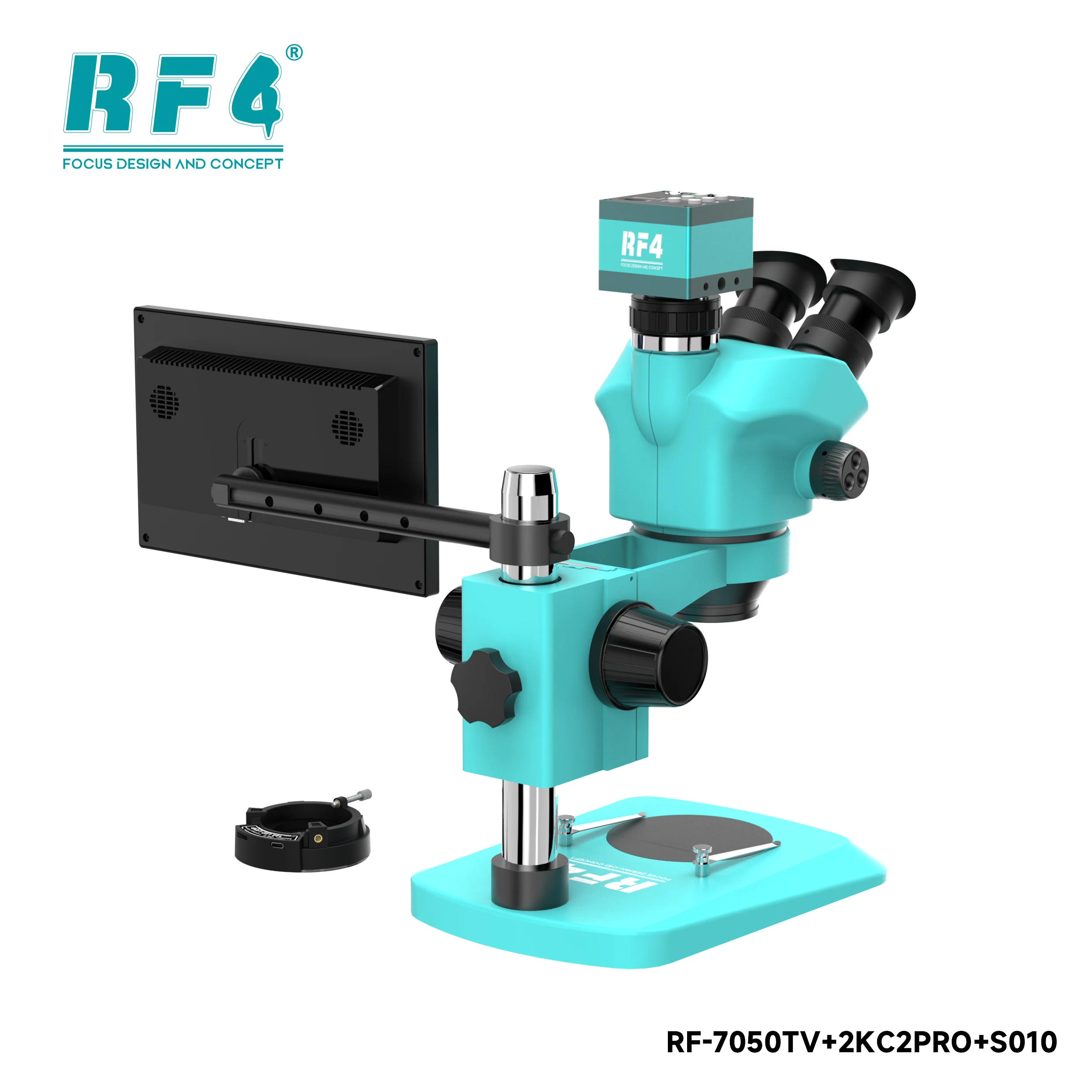 RF7050TV-2KC2-S010 3안 현미경 연속 줌 전자 비디오 휴대폰 수리 PCB 수리 현미경 광시야