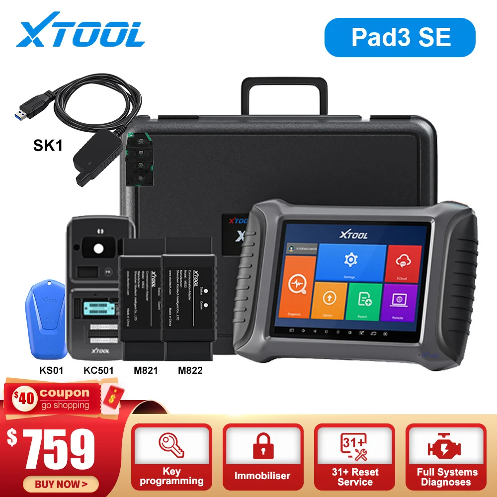 2023 XTOOL X100 PAD3 SE OBD2 Key programmer with KC501 for BENZ