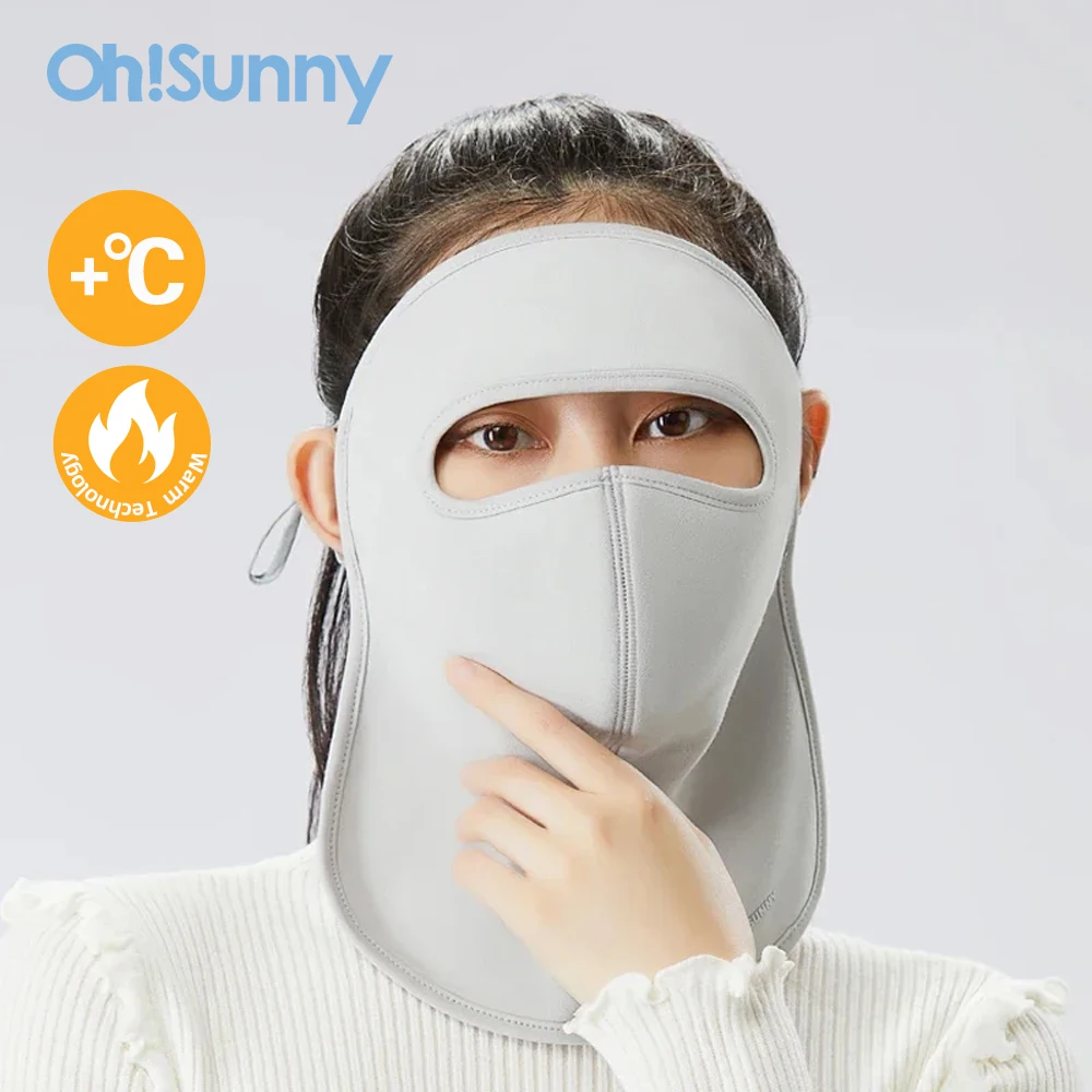 

Ohsunny Winter Windproof Full Face Mask With Neck Protection Soft Keep Warm Sunscreen Facemask For Women Men Cycling