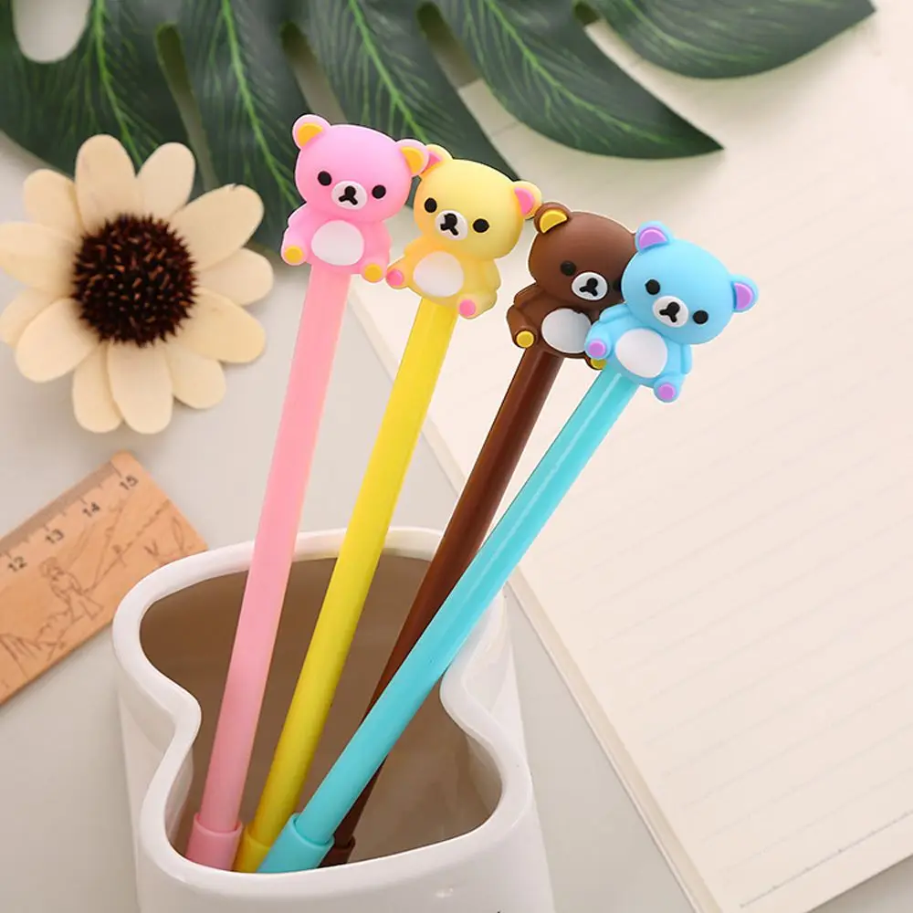 

Kids Kawaii Candy Color Bear Stationery 0.5mm Cartoon Animal Cartoon Bear Pen Gel Pen Signature Pen Writing Supplies