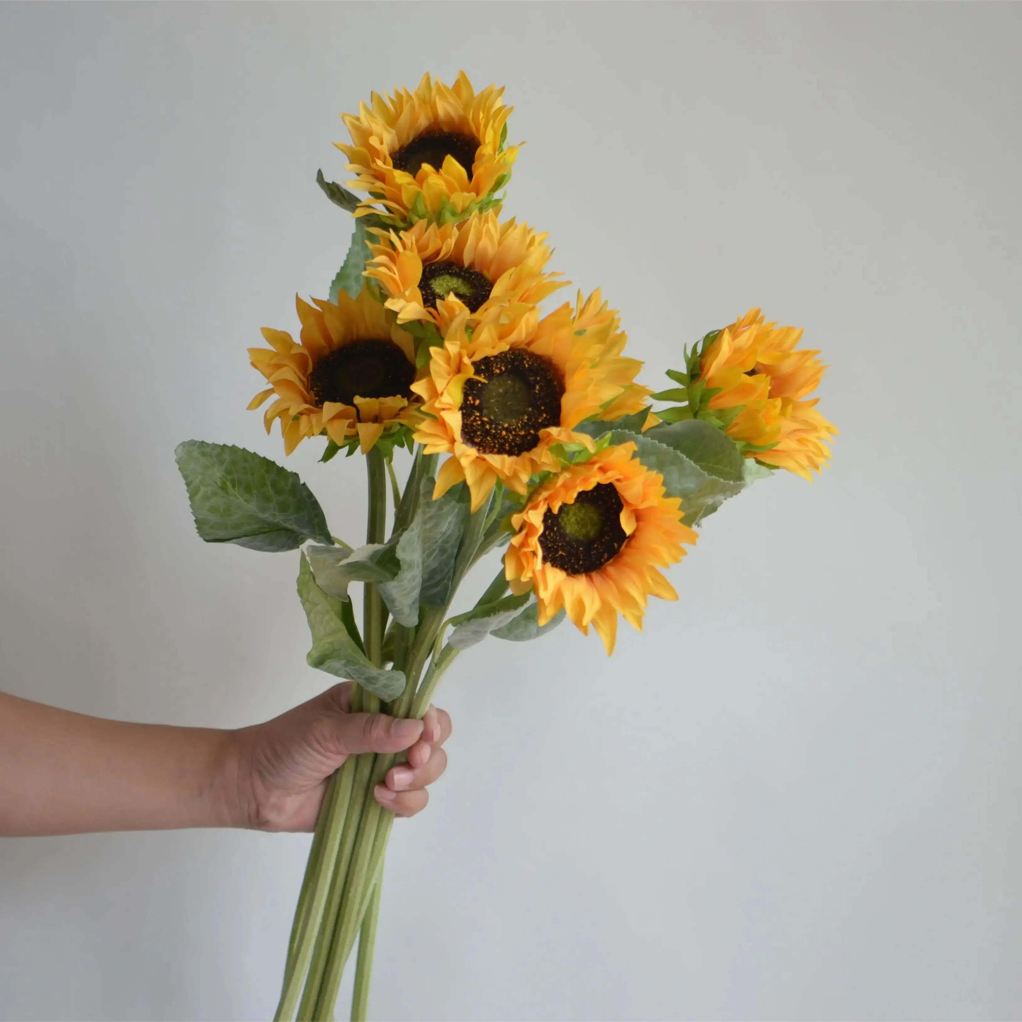 236RealTouchFauxSunflowersArtificialSunflowersFakeSunflowersCenterpiecesDIYFloral