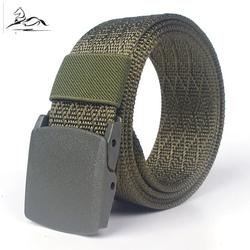 

Army Military Mens POM Buckle Quick Drying Belts Breathable Nylon Light Fans Outdoor Tactical Waist Belt Women Leisure Cinto