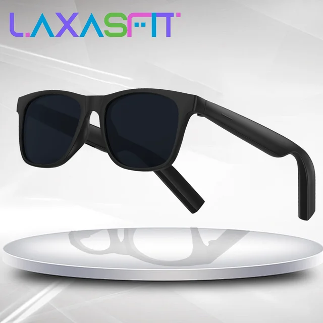 LAXASFIT 2025 New Men's Smart Glasses Women's Bluetooth Glasses Voice Call Control Music UV Polarized Sunglasses