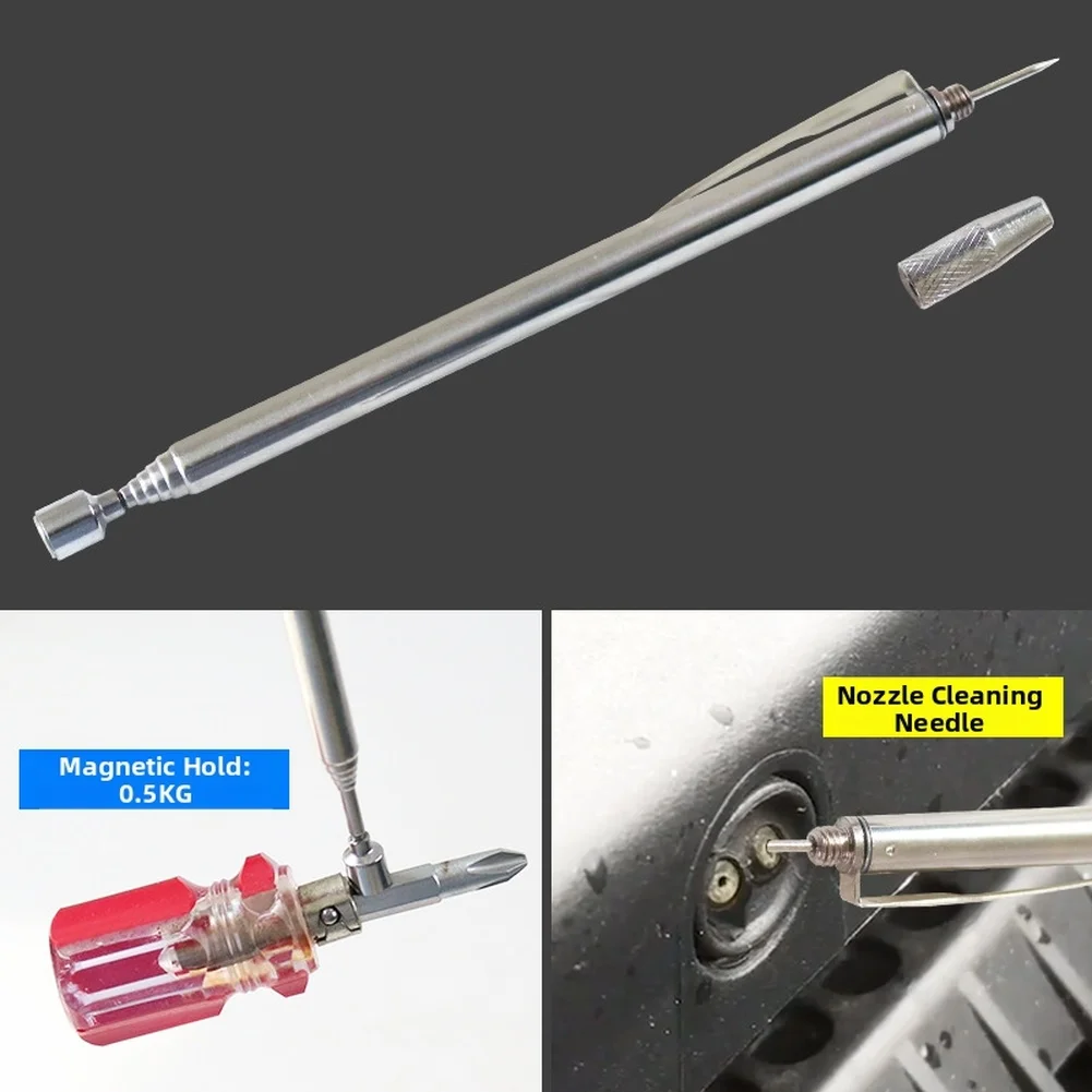 윈드실드 수리용 와이퍼 노즐 도구, 연장 가능한 와이퍼 도구, 진단 도구, 노즐 조절기, 0.5KG 자석식 픽업