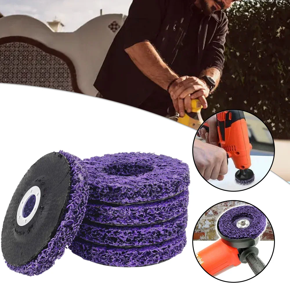 

New 5pcs 115mm Poly Strip Discs Paint Scaling Rust Removal For Angle Grinder Scope Of Application Metal Automobile Wood Plastic