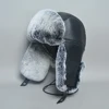 New Unisex Real Rex Rabbit Fur Bomber Hat Ushanka Cap Trapper Russian Men Women Ski Hats Caps Real Sheepskin Leather Winter Warm 4