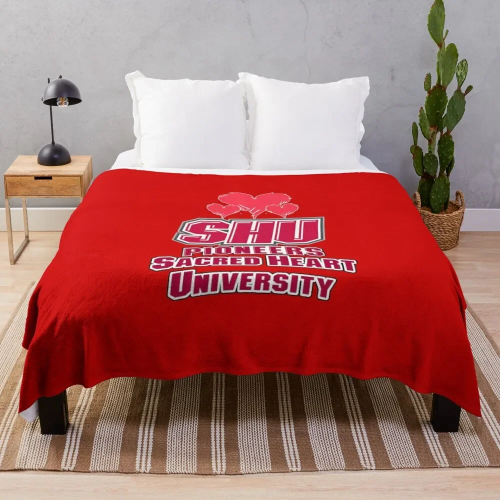 

Sacred Heart University Throw Blanket Blankets For Baby Furrys Fluffy Shaggy Softest Plaid on the sofa Blankets