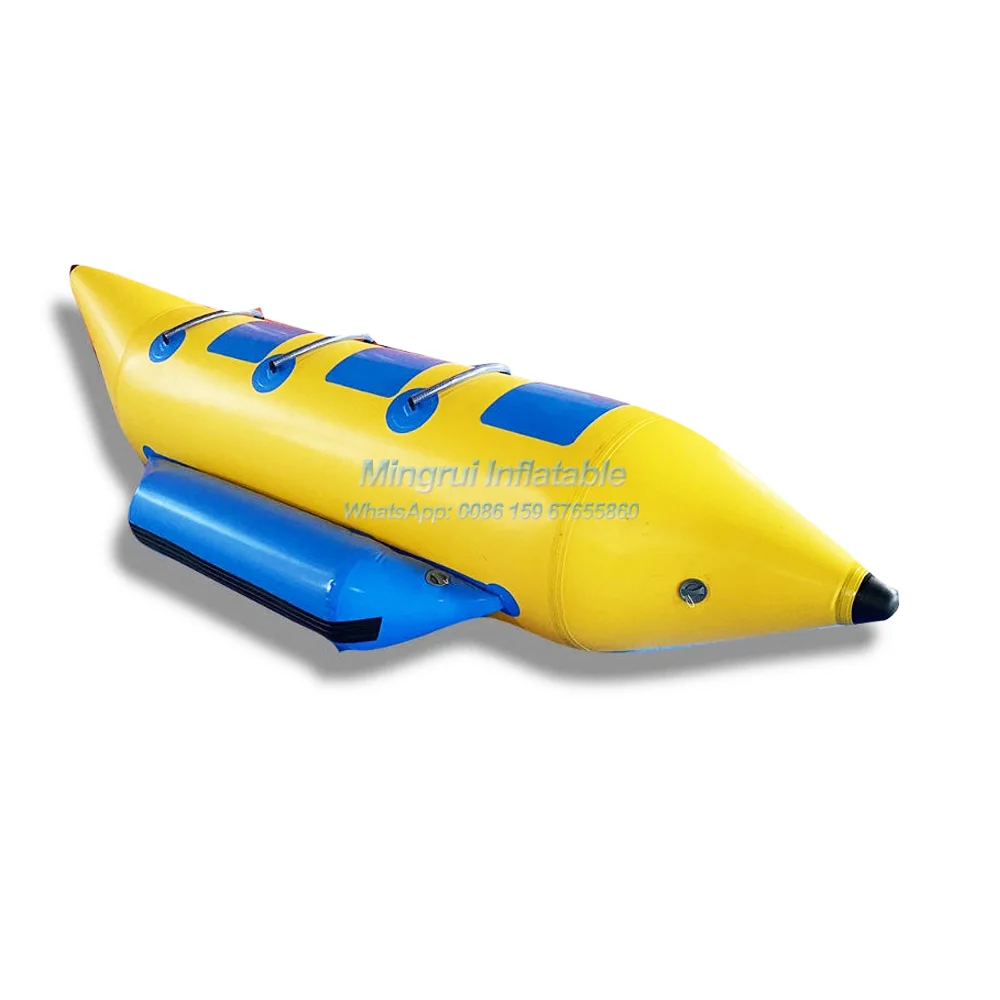 

Inflatable Banana Boat for Water Park Game, Flying Fish Towable Tube, Aquatic Water for Beach