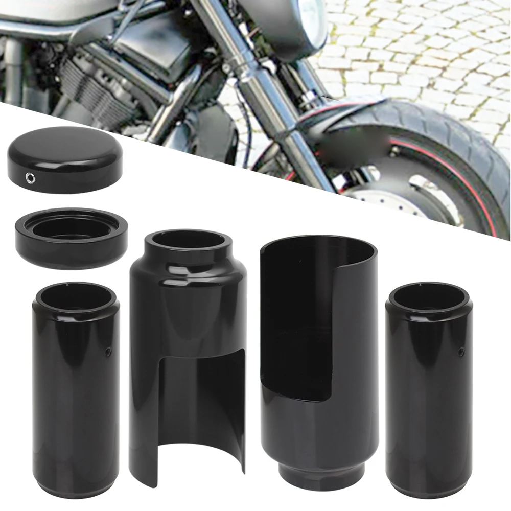 

Motorcycle Complete Tube Protective Black Full Fork Cover Set For Harley V-Rod Vrod Night Rod Special 2007-2011