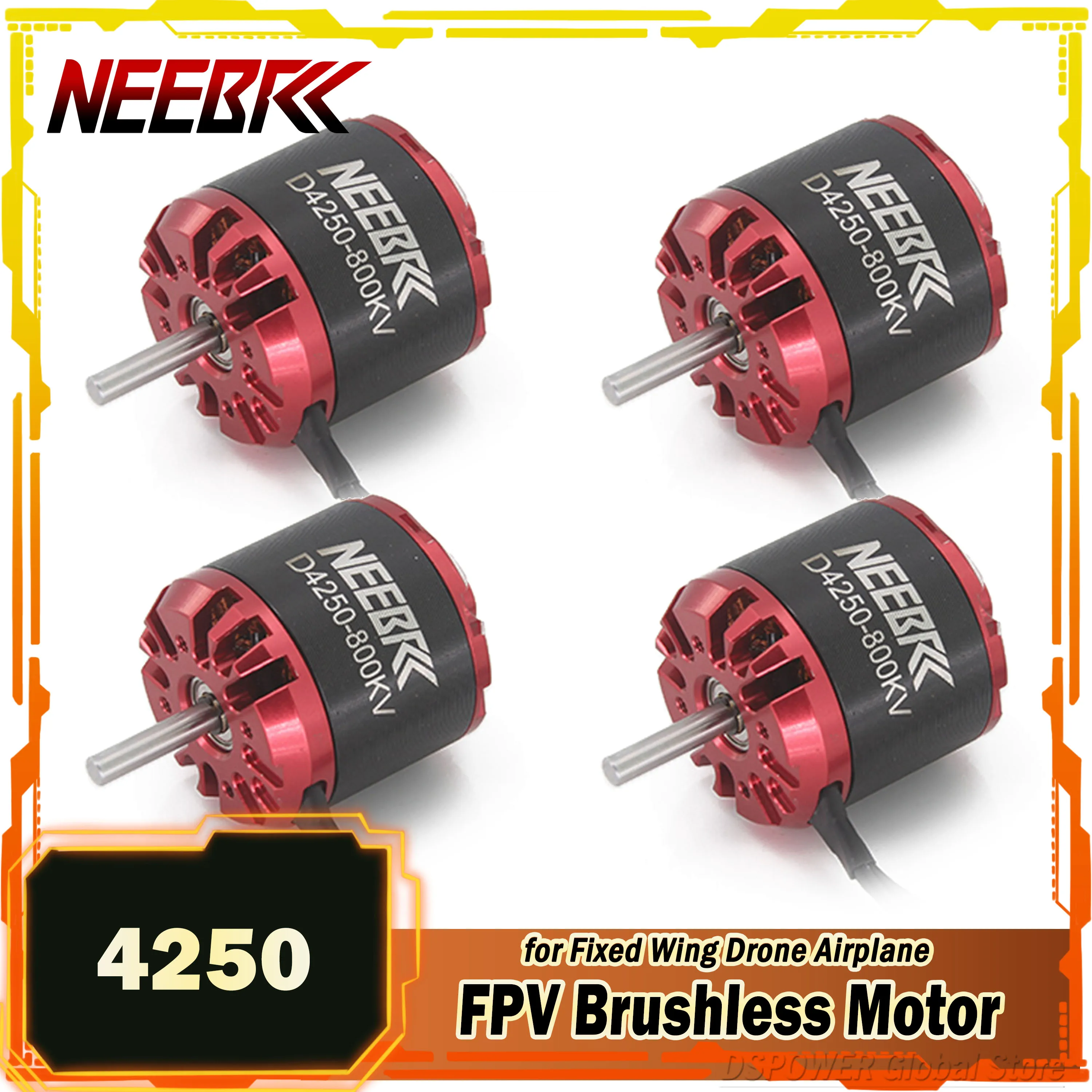 NEEBRC 4250 600KV 800KV RC FPV Outrunner Brushless Motor 3-7S for Drone ...