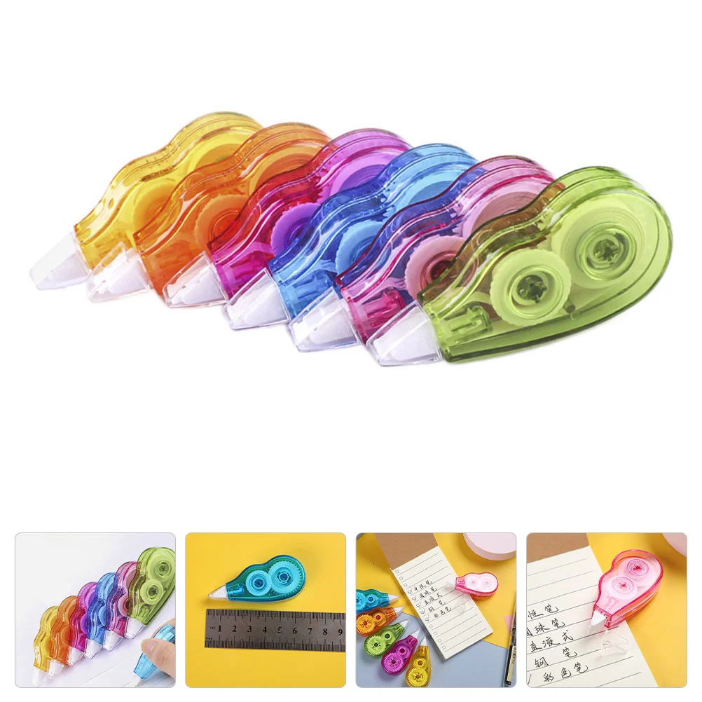 

6 Pcs Correction Tape Convenient White Out Tapes Duct Set Portable Stationery Pp Children Accessory Student Use Toys