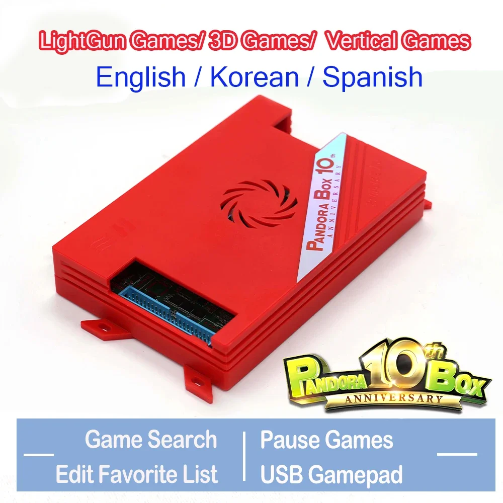 New Arcade Home Board Pandora Box 10TH 5142 IN 1 For 2 Players Terminal Complete Support HDMI/VGA/CRT/Wi-Fi Version