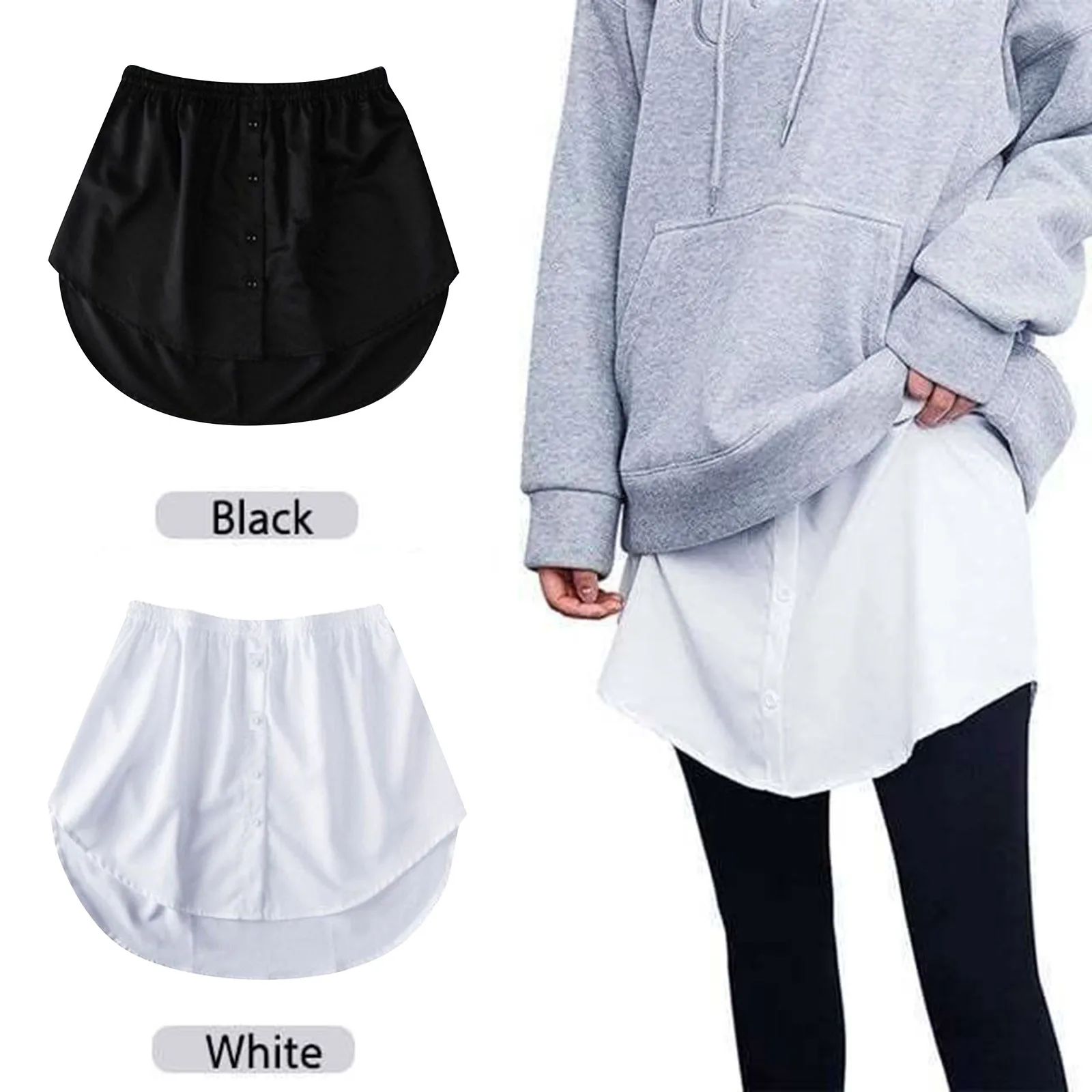 

Slim Shirt Fake Bottom Hem Small Fart Curtain Bottoming Artifact Guard Clothes Wear Them With Hip Covering Women Retro Skirt