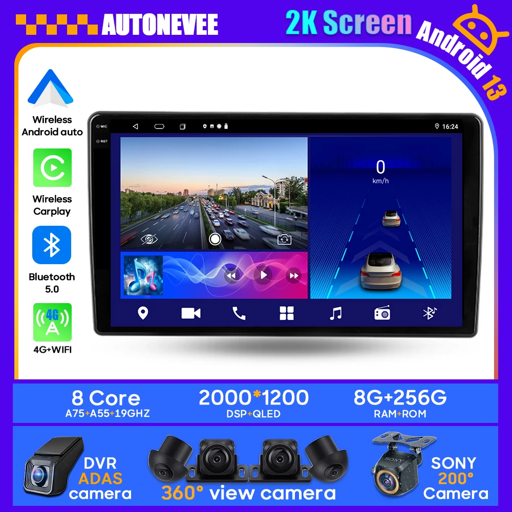 

For Toyota Coaster 2013 - 2015 Car Stereo Unit Multimedia Radio Player GPS BT Carplay Android Auto 4G No 2din DVD Android 13