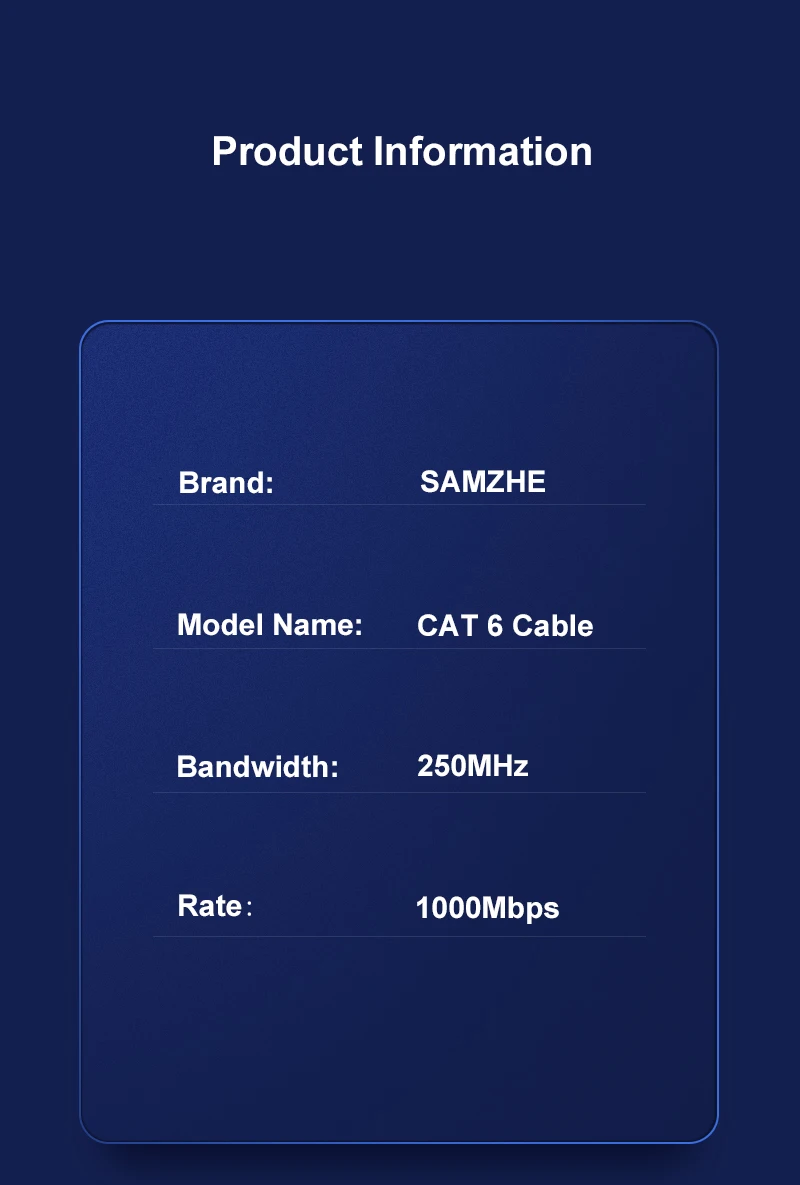 Samzhe Ethernet Kabel Cat6 Gigabit High Speed 1000Mbps Internet Kabel RJ45 Geschirmt Netzwerk LAN Kabel für PC PS5 PS4 PS3 Xbox – Detail 16