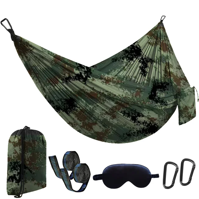 270X140CM Outdoor Garden Camping Hammock Lightweight Parachute Nylon Travel Hiking Swing Hang Sleeping Bed Portable Hanging Bed 1