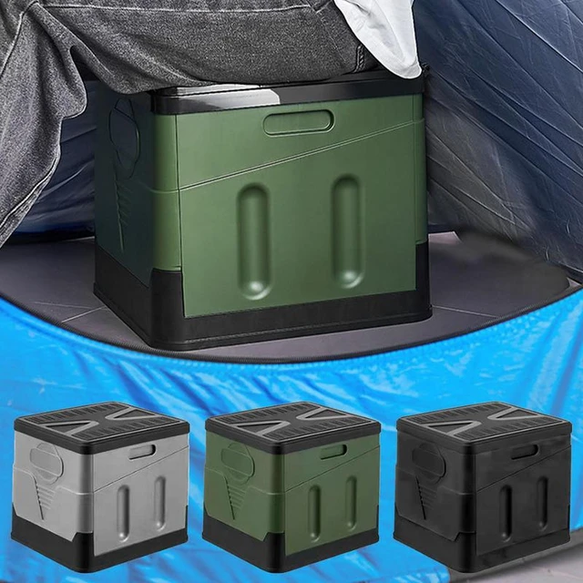 Outdoor Folding Storage Box Heavy Duty Collapsible Cargo Storage Box With  Lid Large Capacity Waterproof design Camping equipment - AliExpress