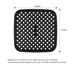 Silicone Non-Stick Baking and Grilling Mat (D-Black-18.5cm)