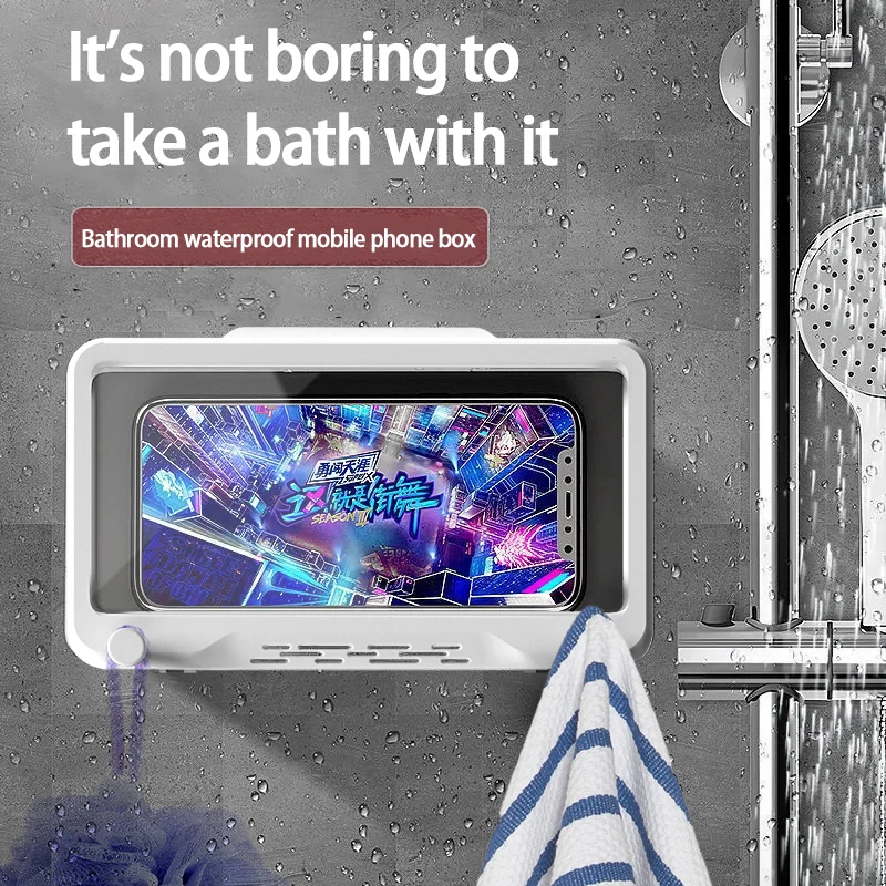 New-Kitchen-Toilet-Mobile-Phone-Holder-Waterproof-Touchable-Case-Wall ...
