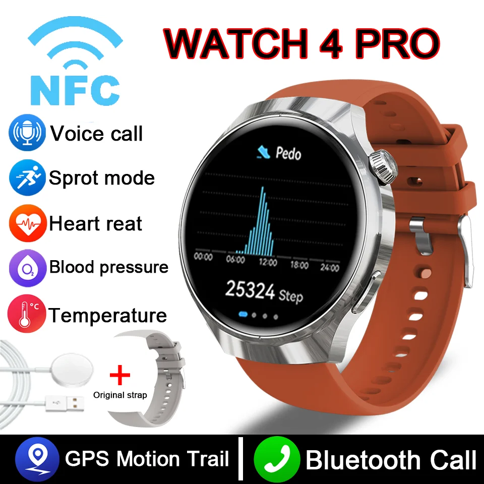 New GT4 Pro Sports Smart Watch Men AMOLED 360*360 HD Screen voice call GPS NFC IP68 Waterproof Watch Health Examine Smart Watch 17