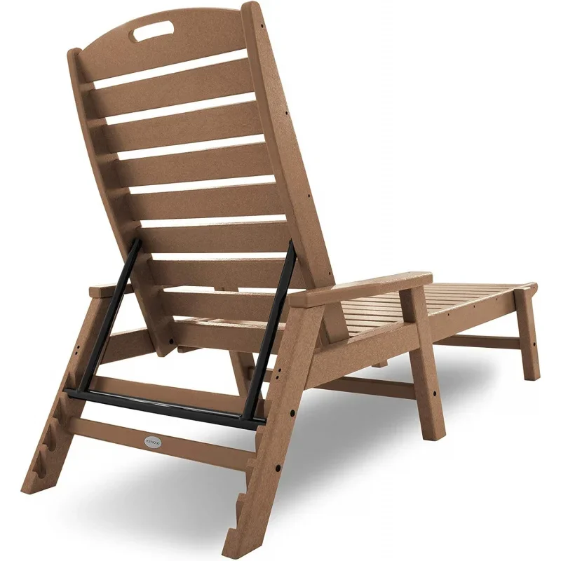 NCC2280TE Nautical Arms Chaise, Teak