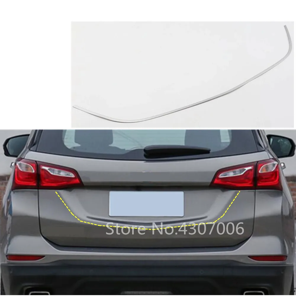 

Car Stick Back Rear License Trunk Frame Plate Trim Strip Bumper Hoods For Chevrolet Equinox Third GE 2017 2018 2019 2020 2021