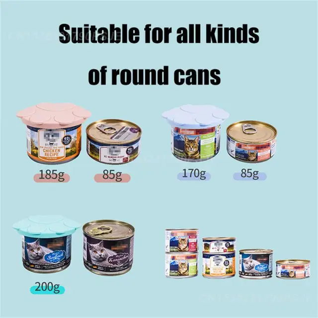 Pet Can Cover Reusable Fresh-keeping Spoon Silicone Pet Jar Lid Can Lid Soft Dogs And Cats Silicone Can Cover Portable Food Seal 4