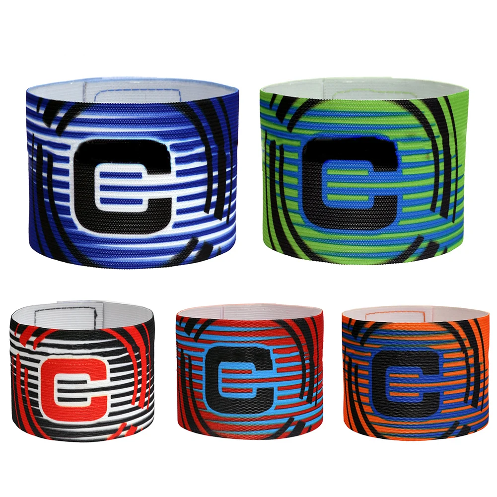 Football Captain Armband EASY TO USE Elastic Multiple Colors Soccer Armband Adjustable Squad Grouping Armbands High Quality
