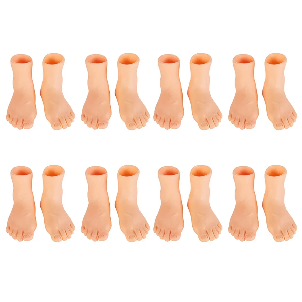 

Cabilock Manikin Finger Feet Puppets Rubber Little Tiny Left Right Feet Mini Novelty Funny Story Telling Educational Body