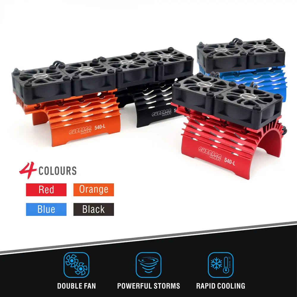 Voiture Rc Thermique Ventilateur Refroidisseur Moteur RC 1/10 - Pour Moteurs 540/3650/3660/3670 - Diamètre 36mm Alliage Aluminium Violet