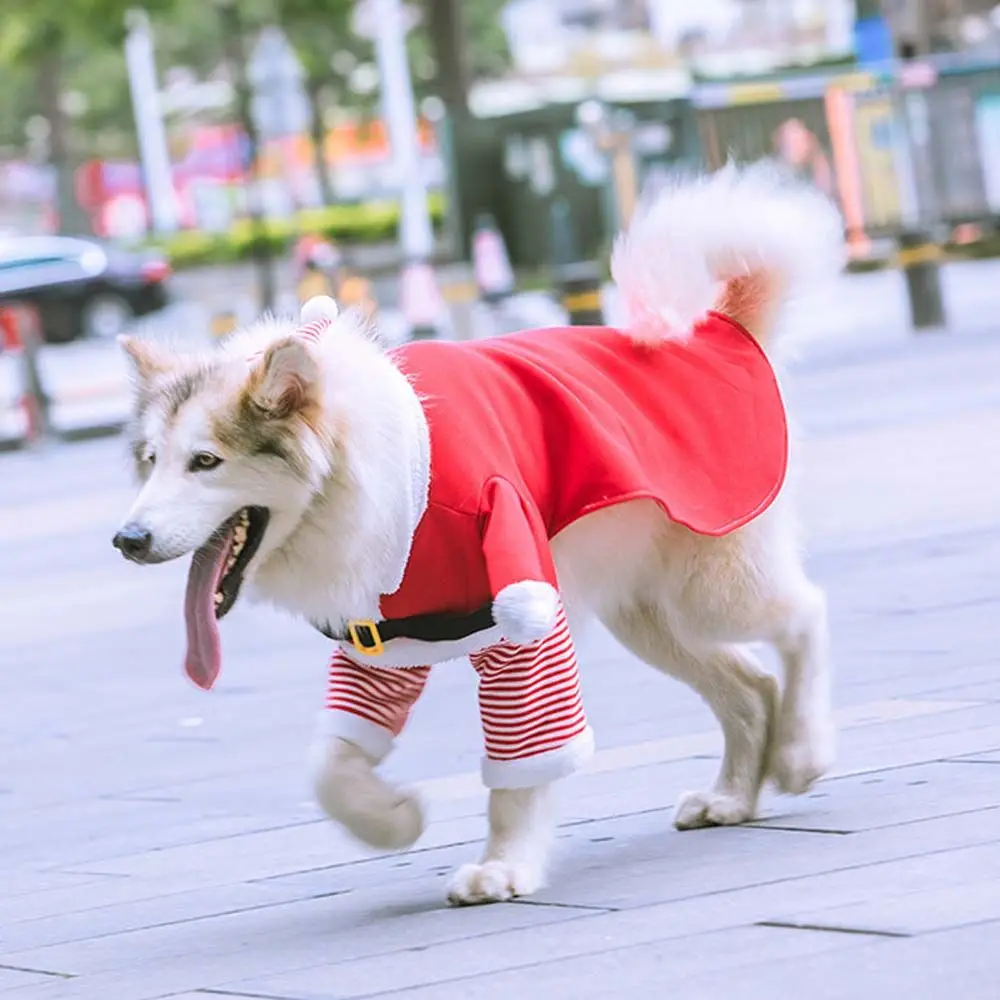 귀여운 부드러운 대형견용 모자 달린 고양이 의류 애완동물 옷 강아지 코트 코스프레 의상