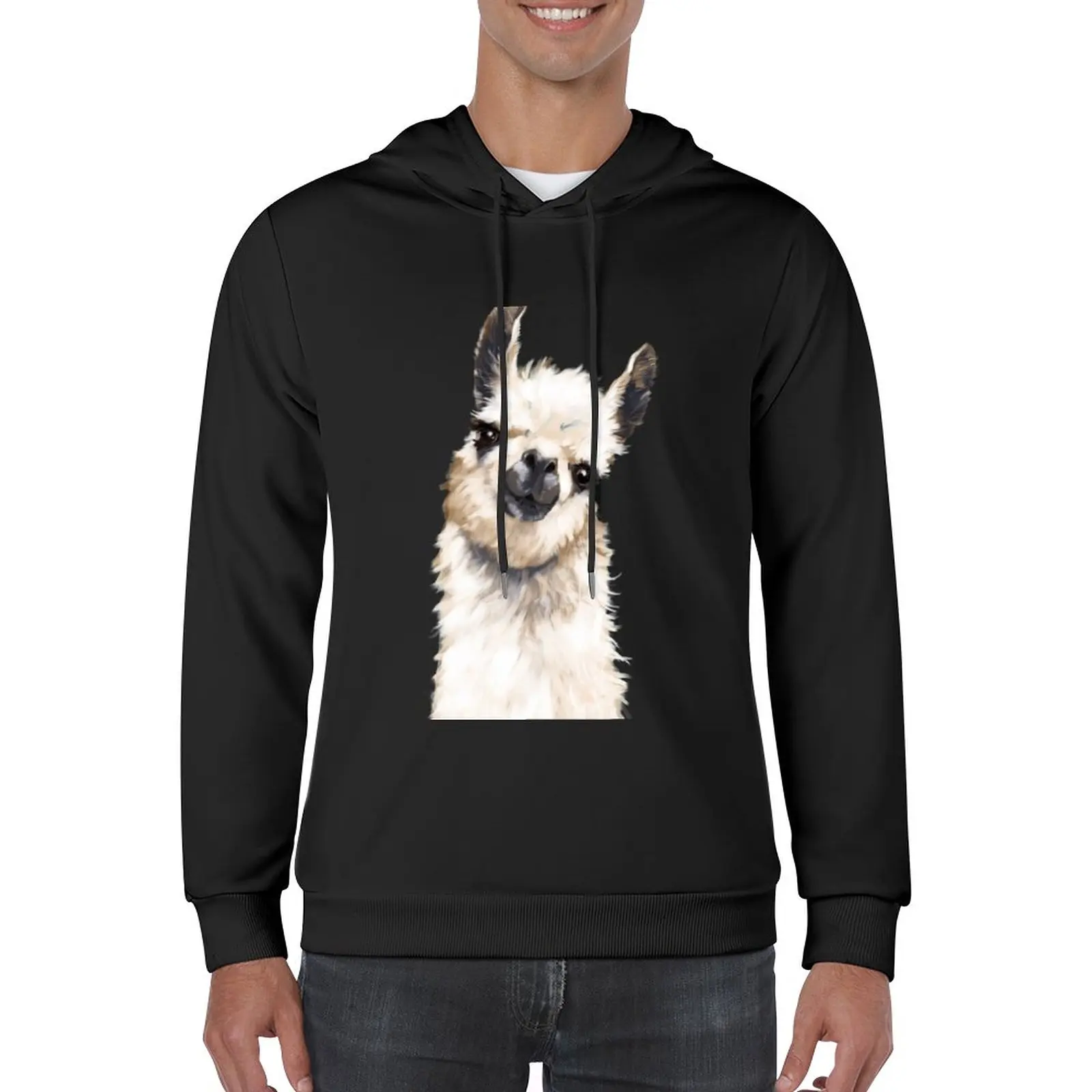 

New Llama Pullover Hoodie graphic t shirts men men's clothes men clothes autumn clothes new hooded tee