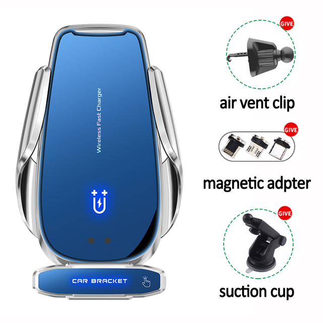 Car Wireless Charger Magnetic Automatic Clamping Car QI Fast Charging Mount Holder For iPhone 13 12 Pro Max 11 Mobile phone