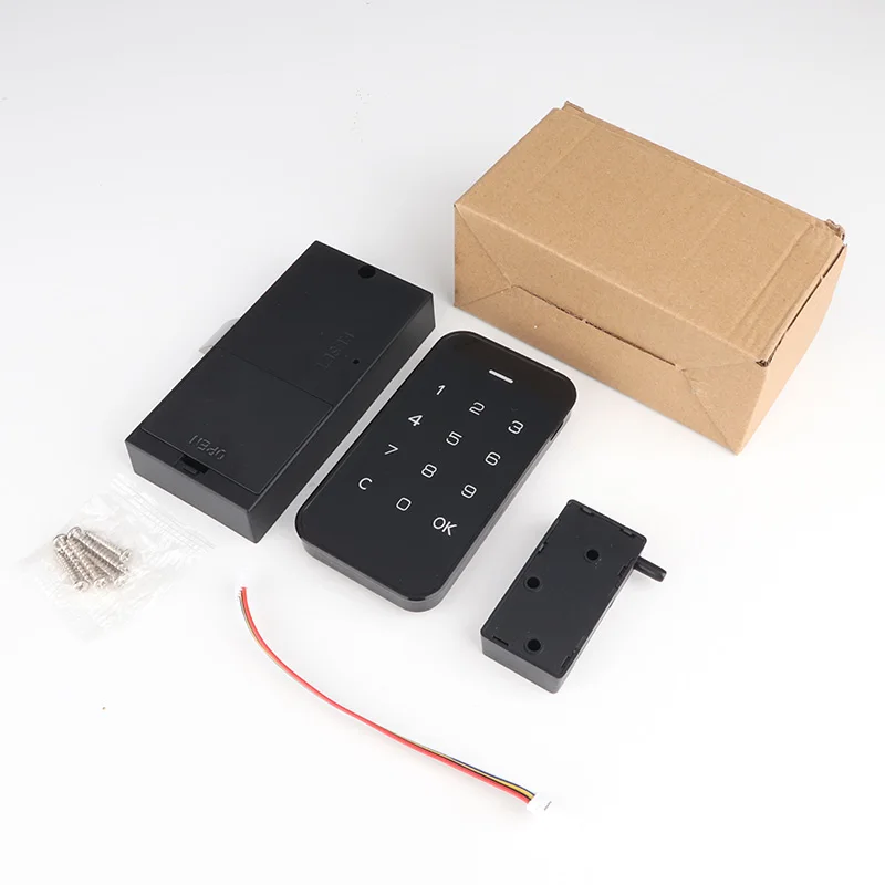 Black Keyless Plastic Shell Drawer Lock Touch Keypad Digital Password Cabinet Furniture Locks