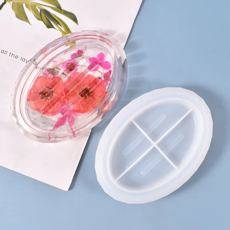 DIY Handmade Soap Holder Storage Box Mold Epoxy Resin Mold Soap Dish Leaking Drain Box practical Silicone Making Decoration