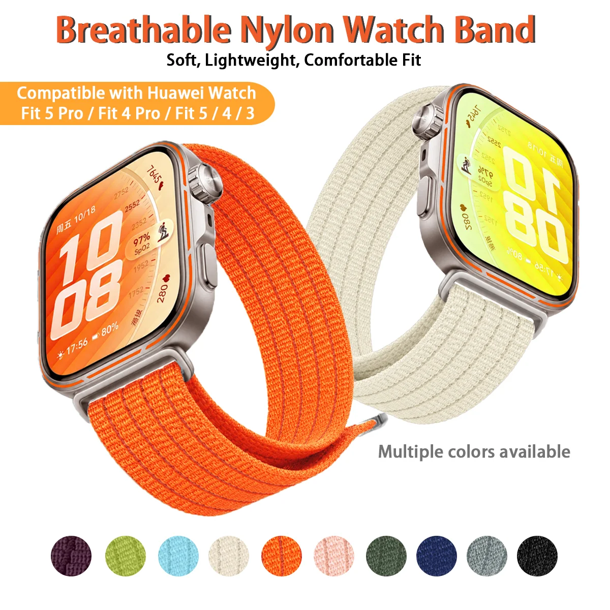Breathable Sport Nylon Loop Strap - Soft Band Bracelet